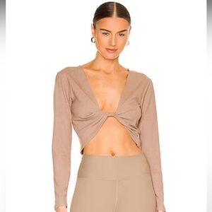 Year Of Ours Resort Twist Long sleeve Top in Caribou size Medium